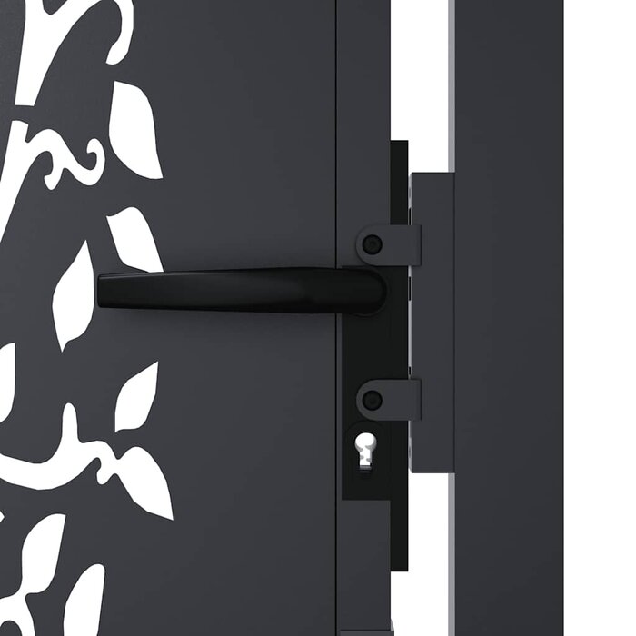 Portillon de jardin 105x180 cm, acier anthracite - Jusqu'à 44% de remise
