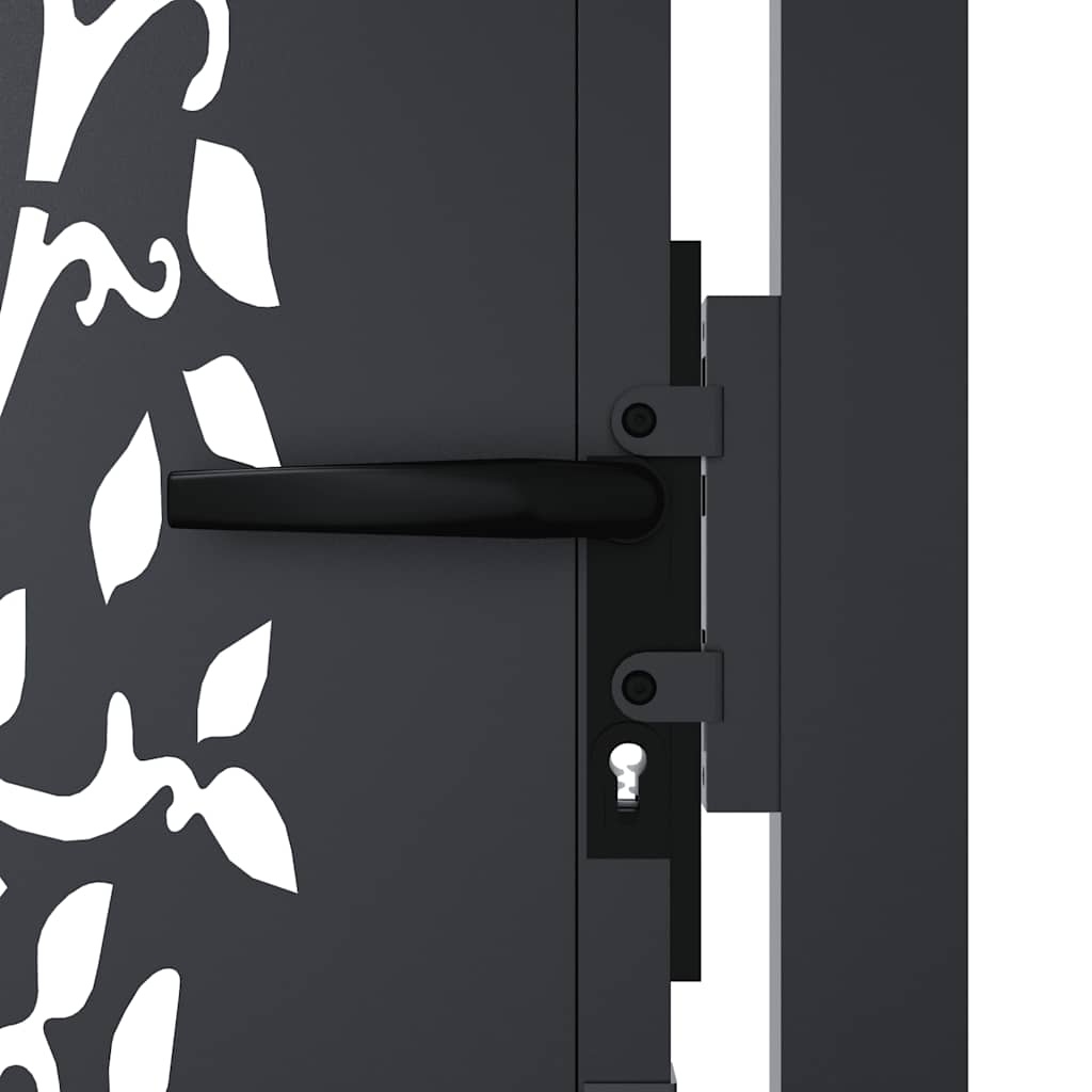 Portillon de jardin 105x180 cm, acier anthracite - Jusqu'à 44% de remise
