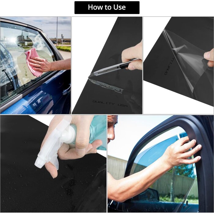 Film Solaire Vitrage 76cm x 3m Noir 5% - Protection UV - Jusqu'à -30%