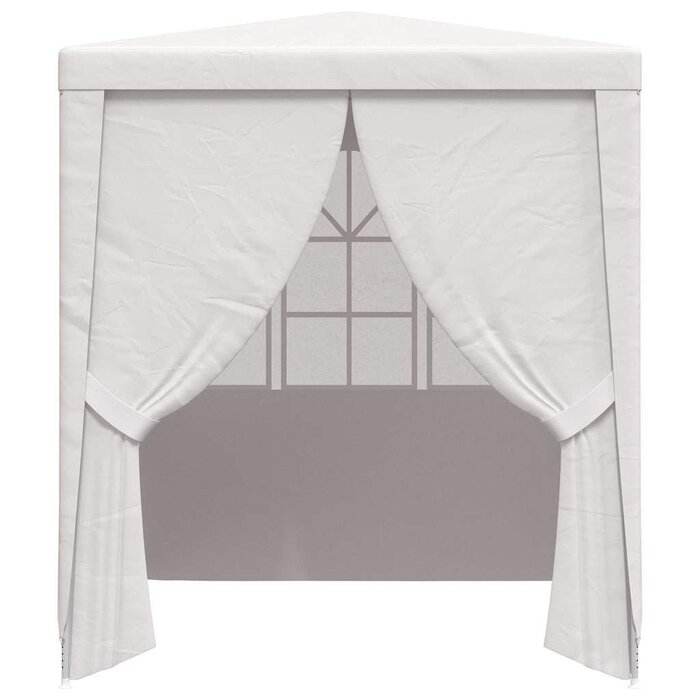 Vidaxl Tonnelle de jardin 2x2 m, parois latérales, blanc - Jusqu'à -34%