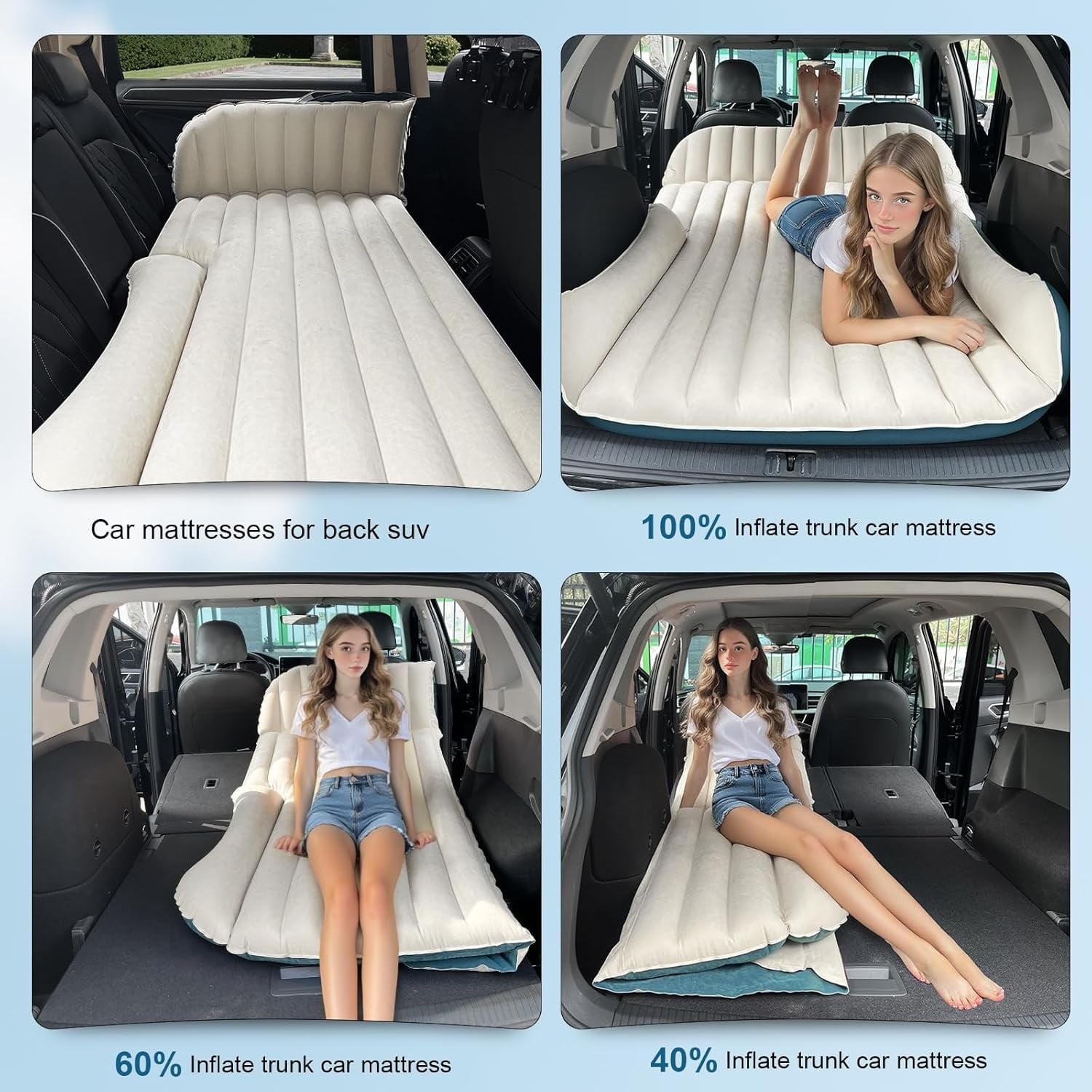 Matelas gonflable voiture 193x130cm - Jusqu'à -35%