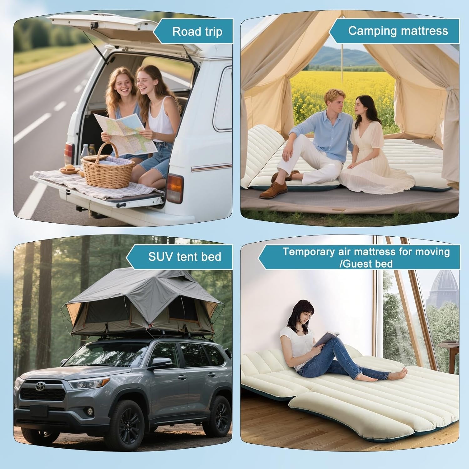 Matelas gonflable voiture 193x130cm - Jusqu'à -35%
