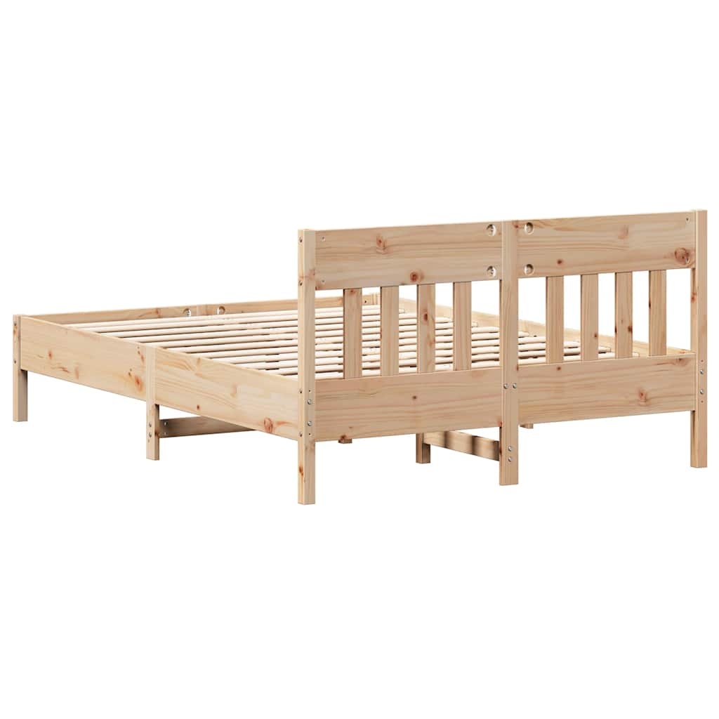 Vidaxl Cadre de lit 120x200 cm en pin massif - Naturel - Jusqu'à -35%