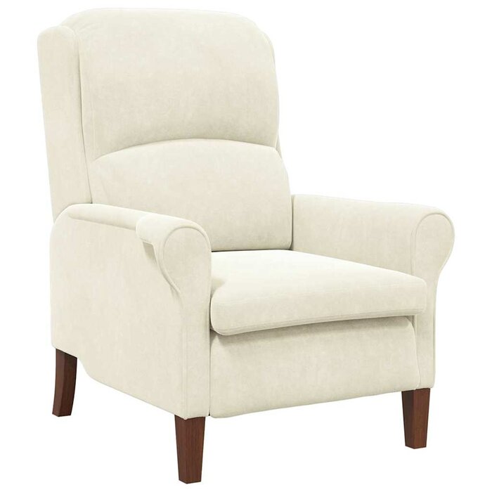 Vidaxl Fauteuil en velours crème - Jusqu'à -35% sur cet élégant fauteuil