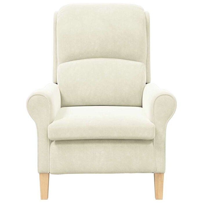 Vidaxl Fauteuil en velours crème - Jusqu'à -35% sur cet élégant fauteuil