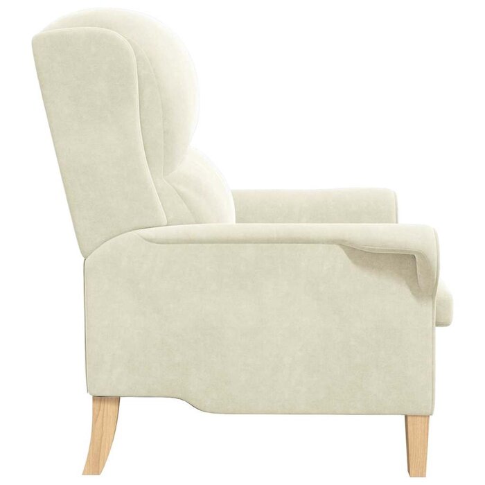 Vidaxl Fauteuil en velours crème - Jusqu'à -35% sur cet élégant fauteuil