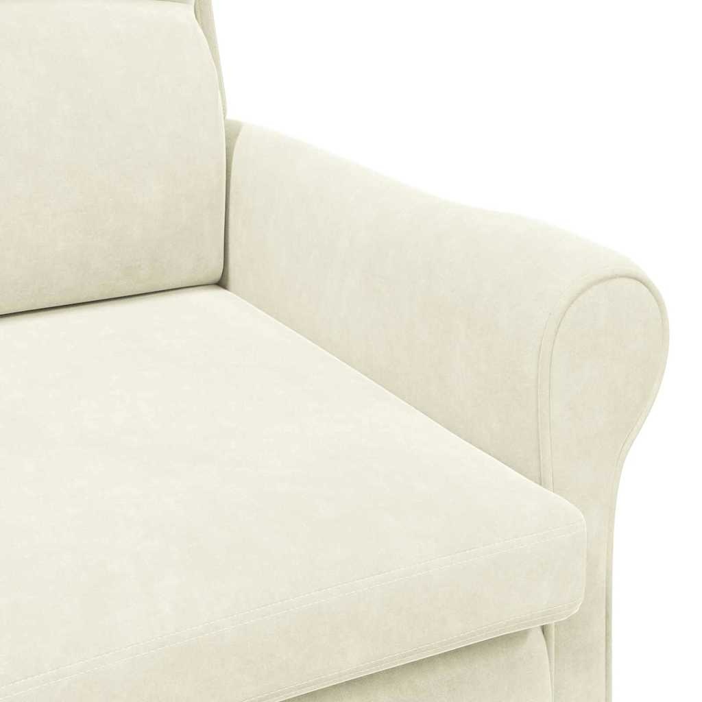 Vidaxl Fauteuil en velours crème - Jusqu'à -35% sur cet élégant fauteuil