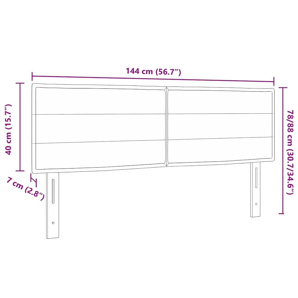 Vidaxl Tête de lit ajustable 144cm gris foncé - Jusqu'à -33% sur l'outlet