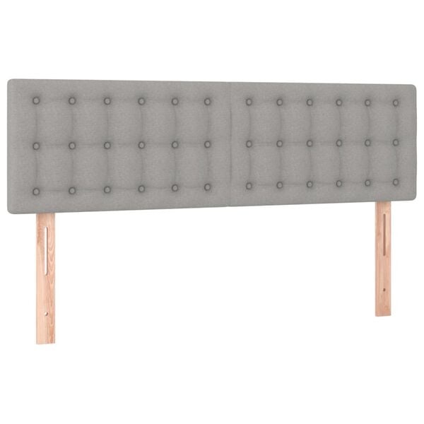 Vidaxl Lot de 2 têtes de lit gris clair - Jusqu'à -55%