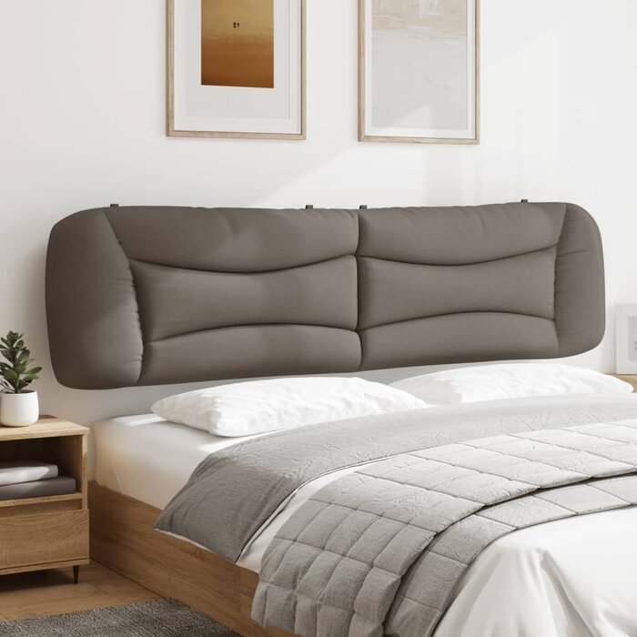 Vidaxl Coussin de tête de lit 200 cm Taupe - Jusqu'à 81% de remise