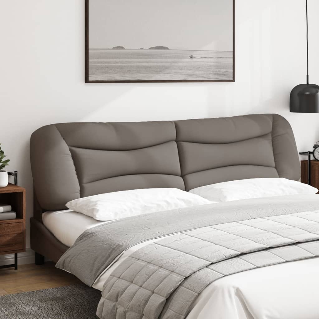 Vidaxl Coussin de tête de lit 200 cm Taupe - Jusqu'à 81% de remise