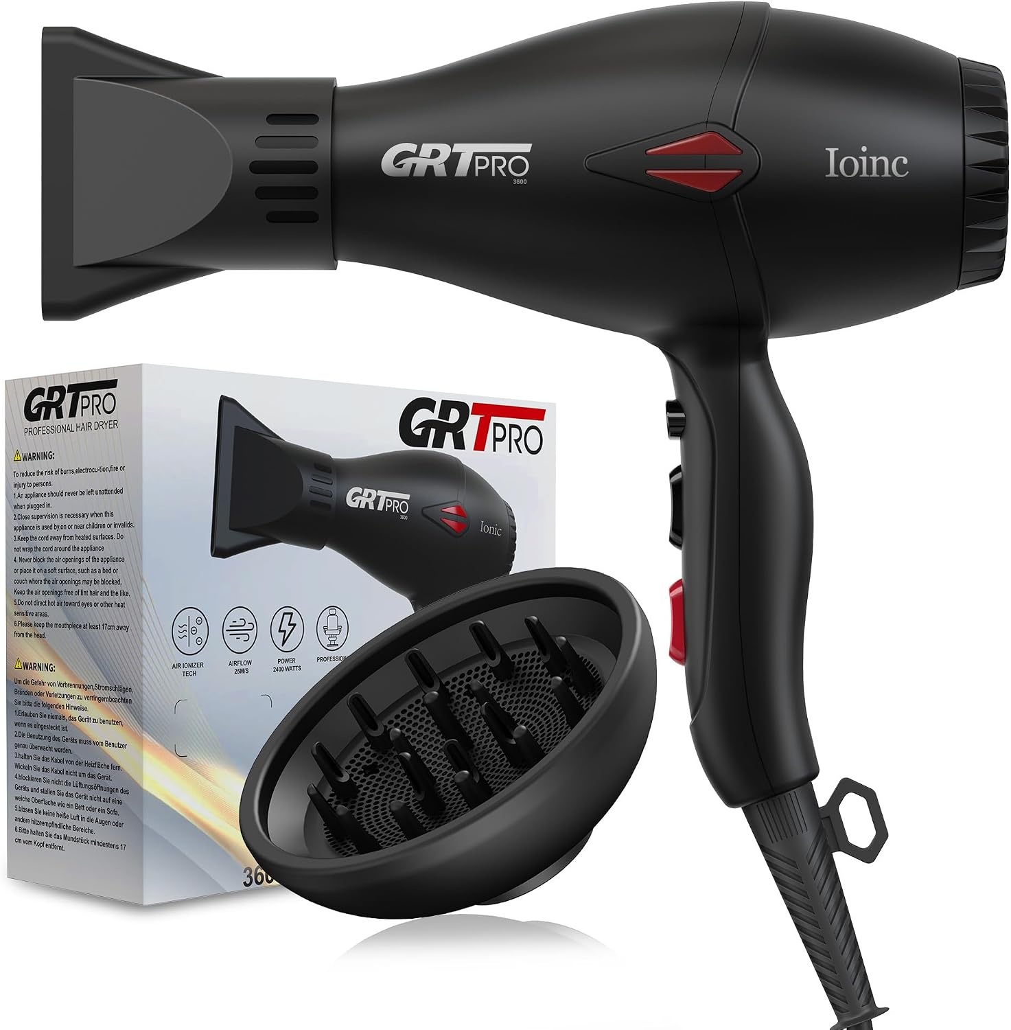 Sèche-cheveux professionnel 2400W : jusqu'à 77% de réduction