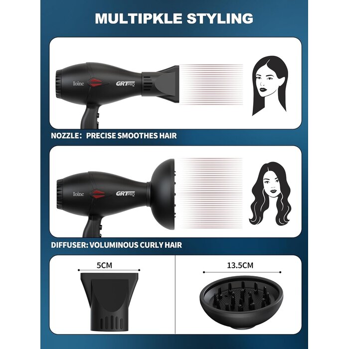 Sèche-cheveux professionnel 2400W : jusqu'à 77% de réduction