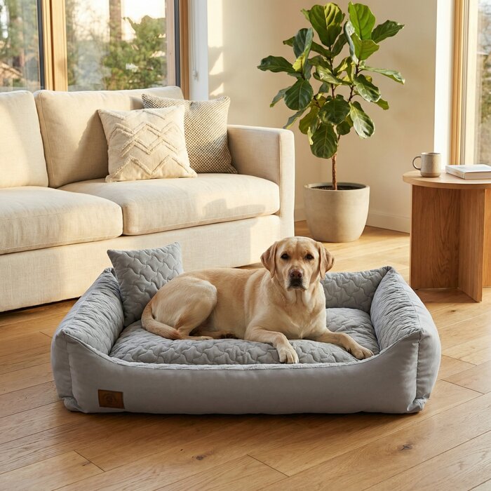 Viking Choice Panier pour chien XXL 120x90 cm - Gris - Jusqu'à 34% de remise
