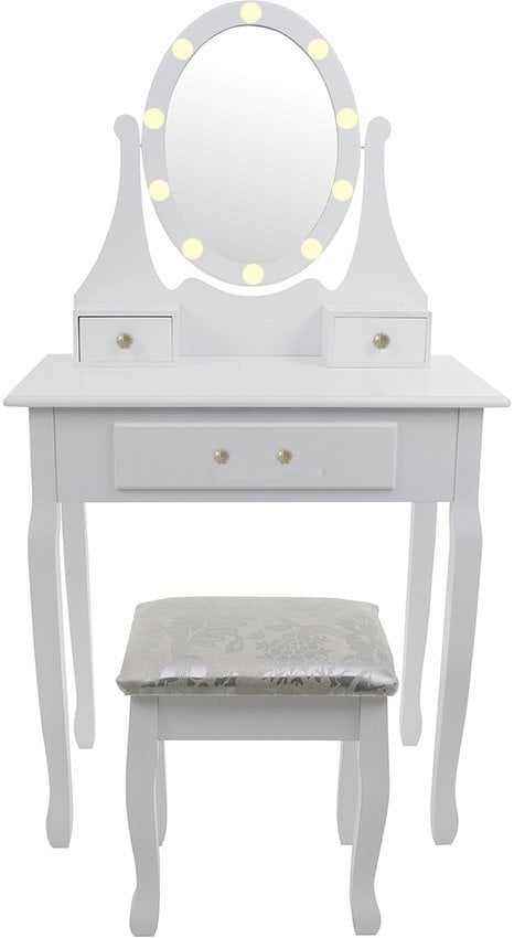 Viking Choice Coiffeuse Antique avec Miroir et Tabouret - Jusqu'à -33% sur l'Outlet