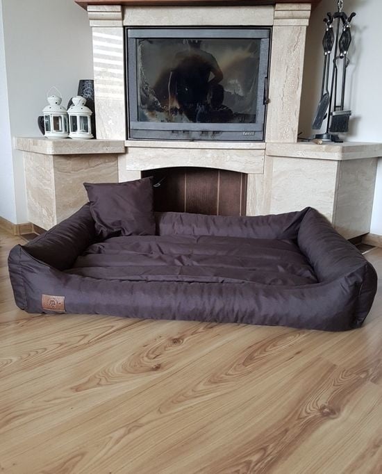 Viking Choice Panier pour chien XXL 120x90 cm - Similicuir marron - Jusqu'à -24%