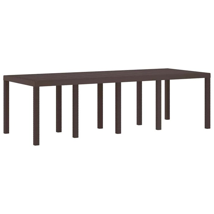 Vidaxl Table de jardin rectangulaire polyrotin 250cm - Jusqu'à -35% d'économie