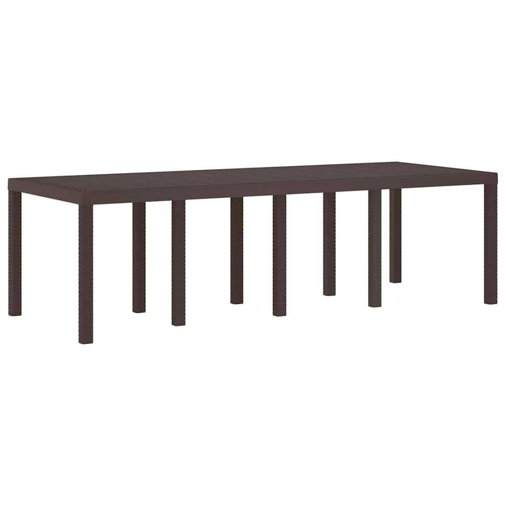 Vidaxl Table de jardin rectangulaire polyrotin 250cm - Jusqu'à -35% d'économie
