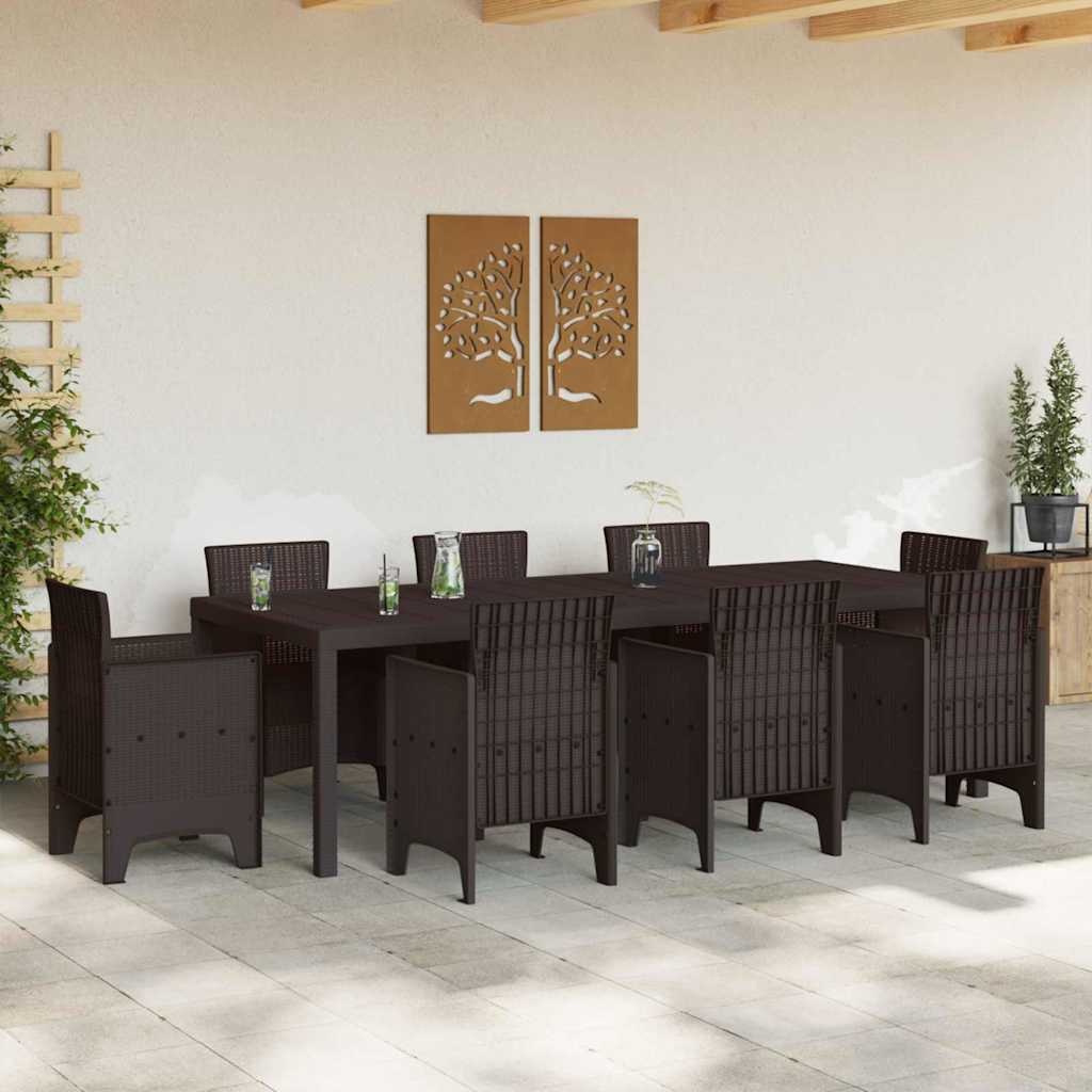 Vidaxl Table de jardin rectangulaire polyrotin 250cm - Jusqu'à -35% d'économie