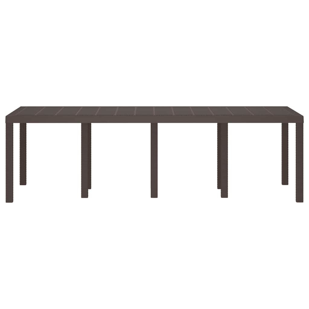 Vidaxl Table de jardin rectangulaire polyrotin 250cm - Jusqu'à -35% d'économie