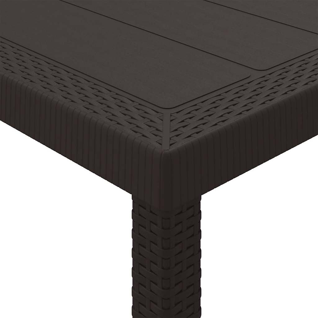 Vidaxl Table de jardin rectangulaire polyrotin 250cm - Jusqu'à -35% d'économie