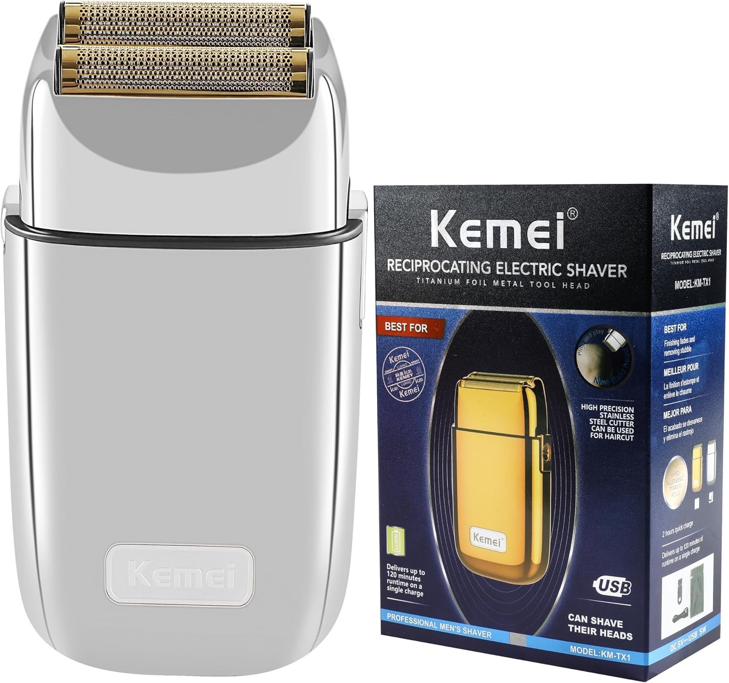 Rasoir électrique professionnel rechargeable - Jusqu'à -33% de remise