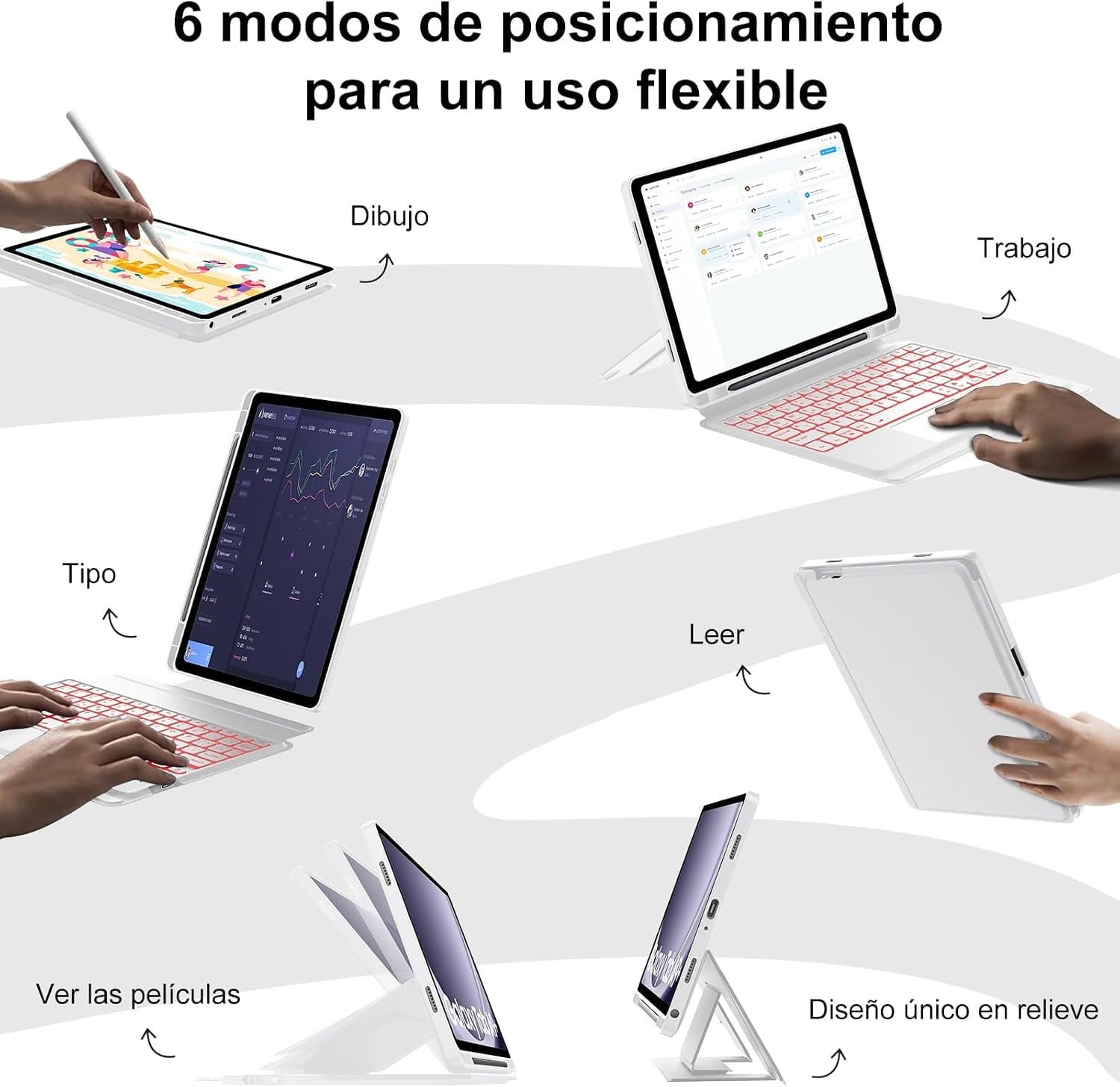 Étui clavier pour Galaxy Tab A9 Plus - Pavé tactile - Jusqu'à 28% de remise