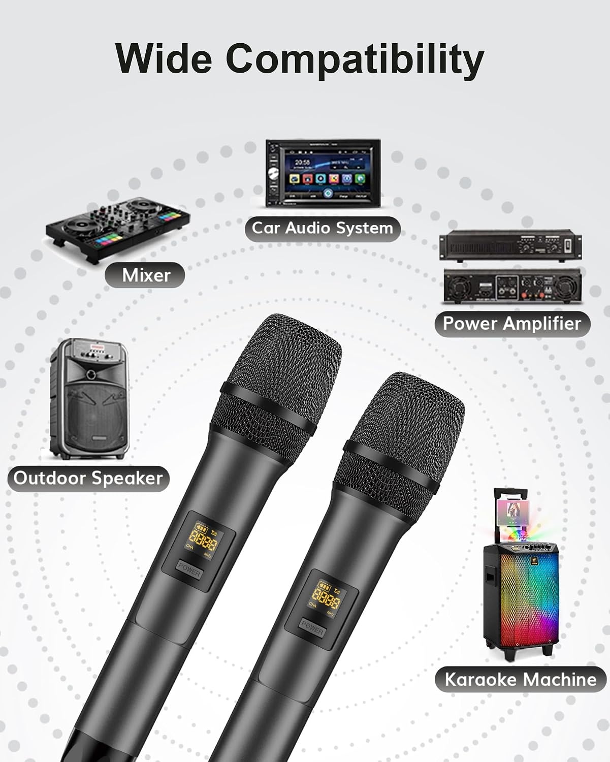 Tonor Système de 2 microphones sans fil UHF - Jusqu'à 29% de réduction