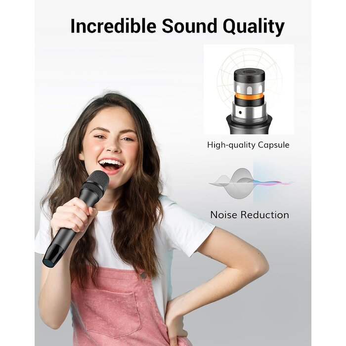 Tonor Système de 2 microphones sans fil UHF - Jusqu'à 29% de réduction