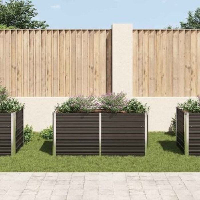 Vidaxl Bac de jardin surélevé acier galvanisé 160x80cm - Jusqu'à -33%