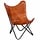 Fauteuil Papillon en cuir véritable marron - Jusqu'à 39% de remise
