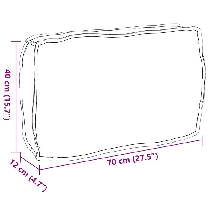 Vidaxl Coussin rectangulaire Oxford Beige 70x40cm - Jusqu'à -33%