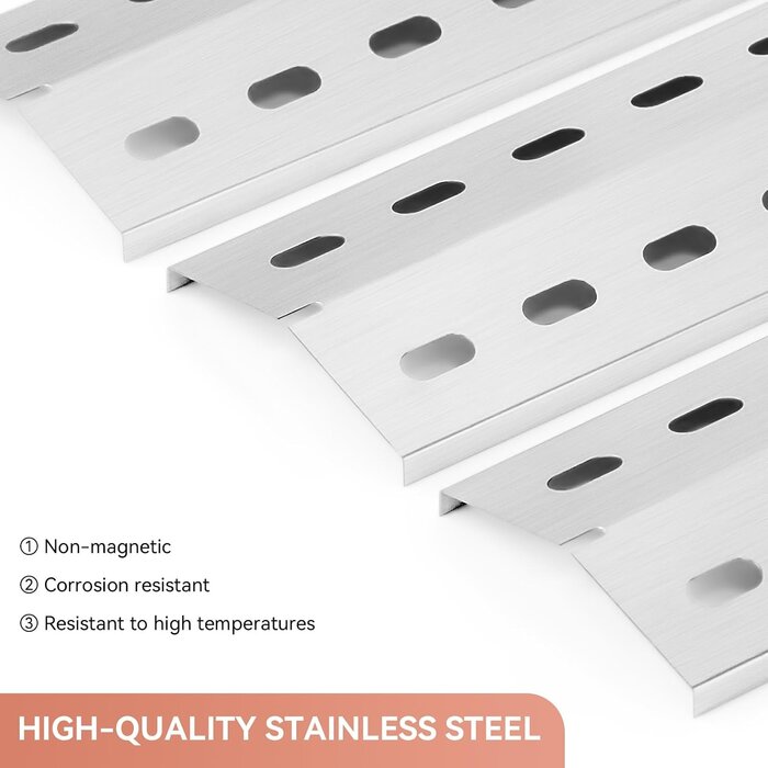 Lot de 4 diffuseurs de chaleur inox 36,5x12cm - Jusqu'à -26%