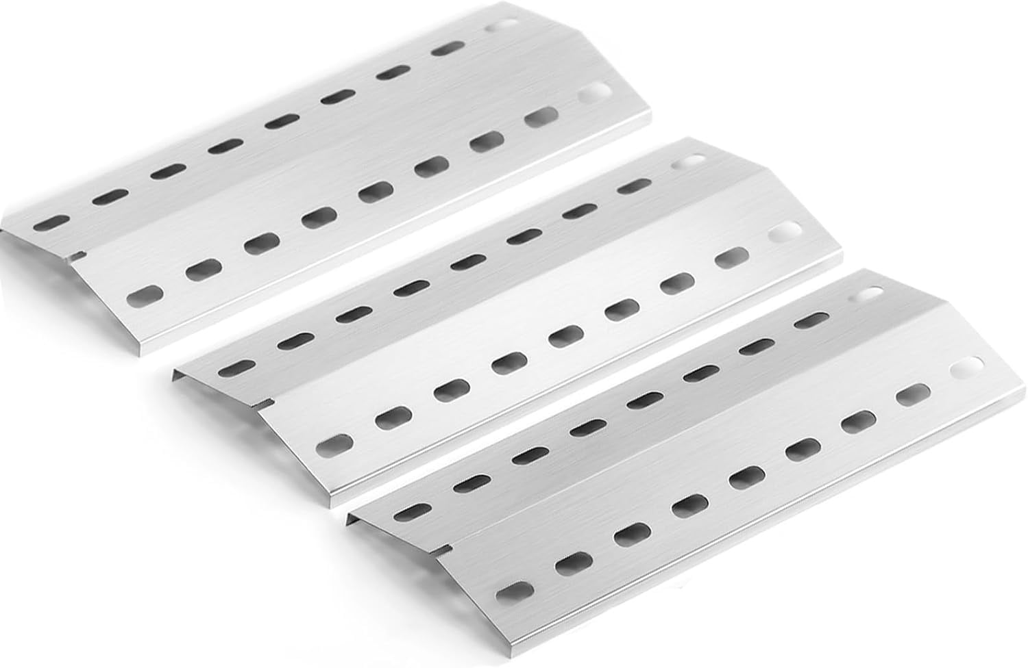 Lot de 3 Déflecteurs de chaleur inox 39,5x15cm - Jusqu'à -26% sur votre barbecue