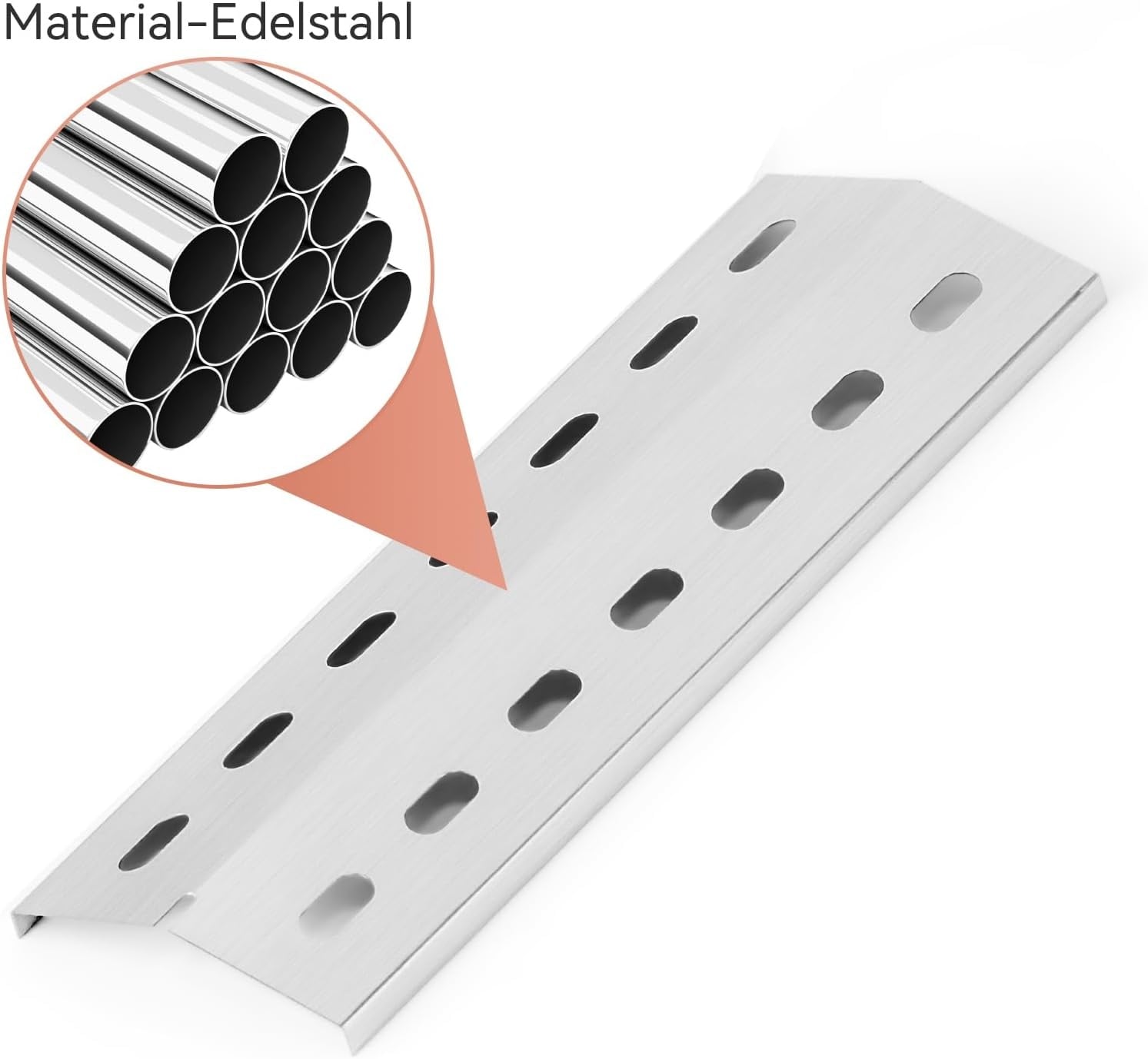 Lot de 3 Déflecteurs de chaleur inox 39,5x15cm - Jusqu'à -26% sur votre barbecue