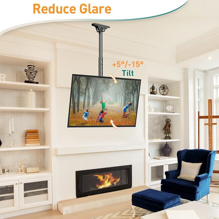 Support Plafond TV Inclinable 24-65 pouces - Jusqu'à -33% de remise