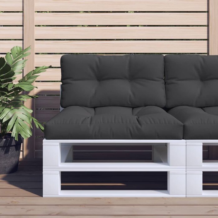 Vidaxl Ensemble de 2 coussins pour palette - Noir - Jusqu'à -33%
