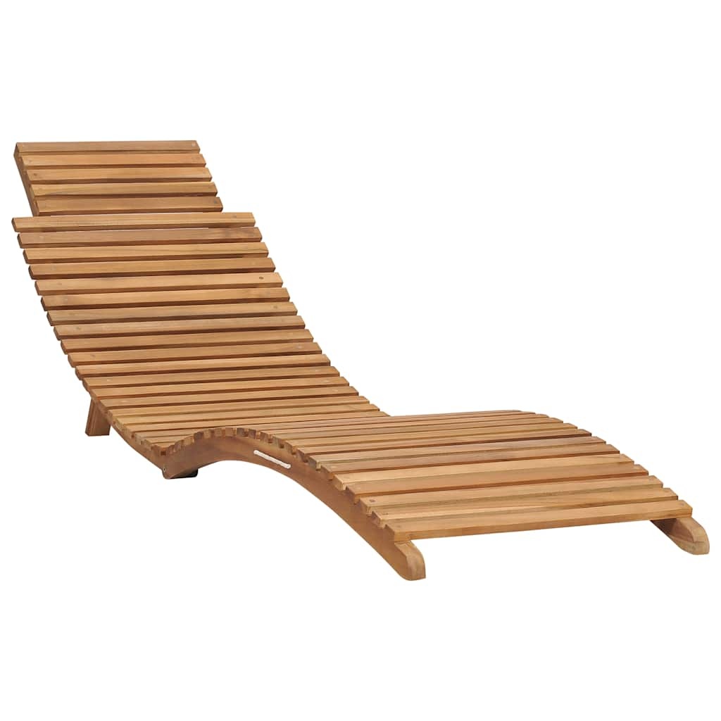 Vidaxl Bain de soleil en teck avec table pliante - Jusqu'à 35% de réduction