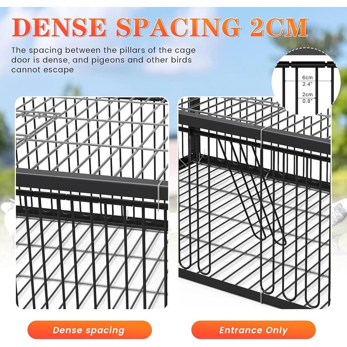 Cage pour oiseaux et pigeons 60 cm Métal noir - Jusqu'à 33% de remise