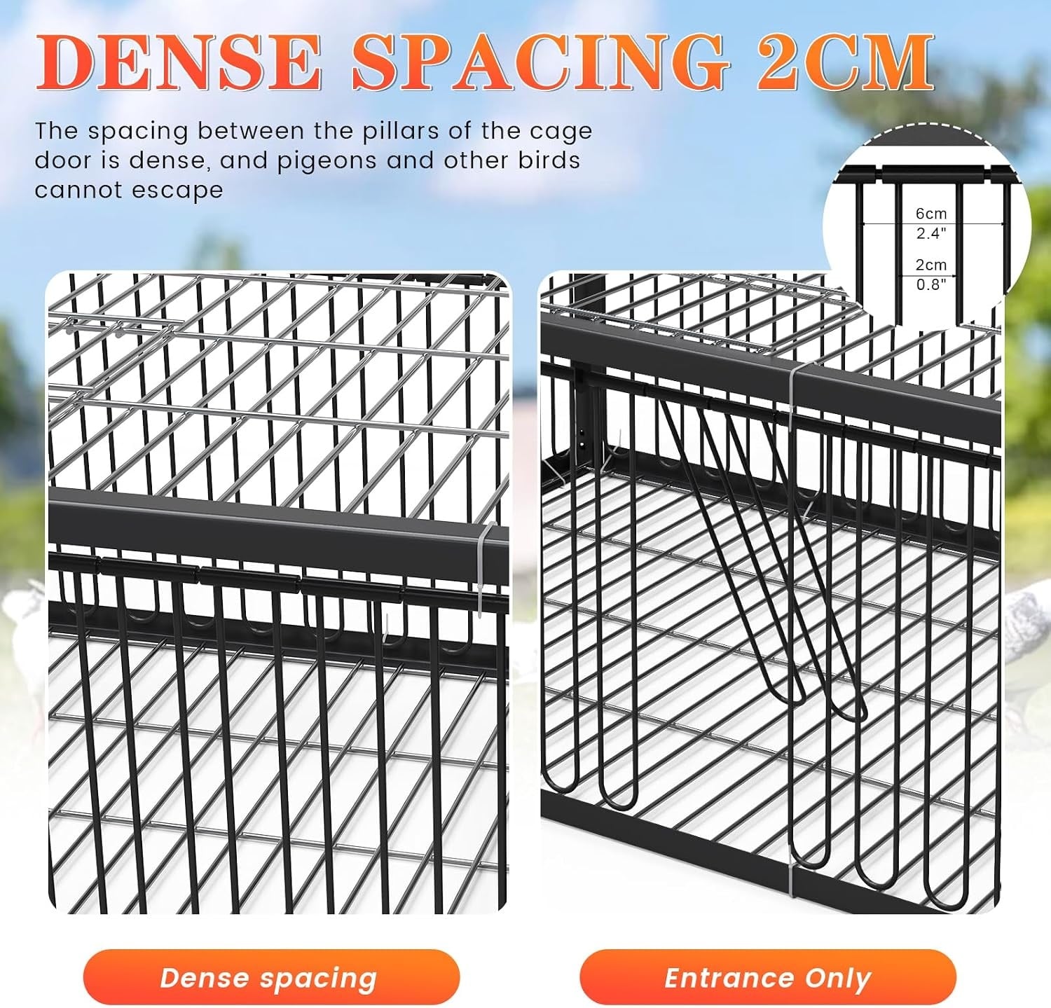 Cage pour oiseaux et pigeons 60 cm Métal noir - Jusqu'à 33% de remise