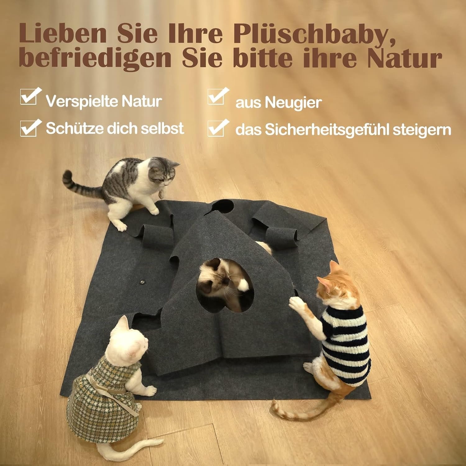 Tapis de jeu interactif modulable pour chat - Gris - Jusqu'à -27%