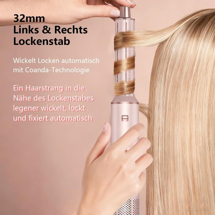 Brosse soufflante 5-en-1 rose - Jusqu'à -29% sur votre coiffure parfaite