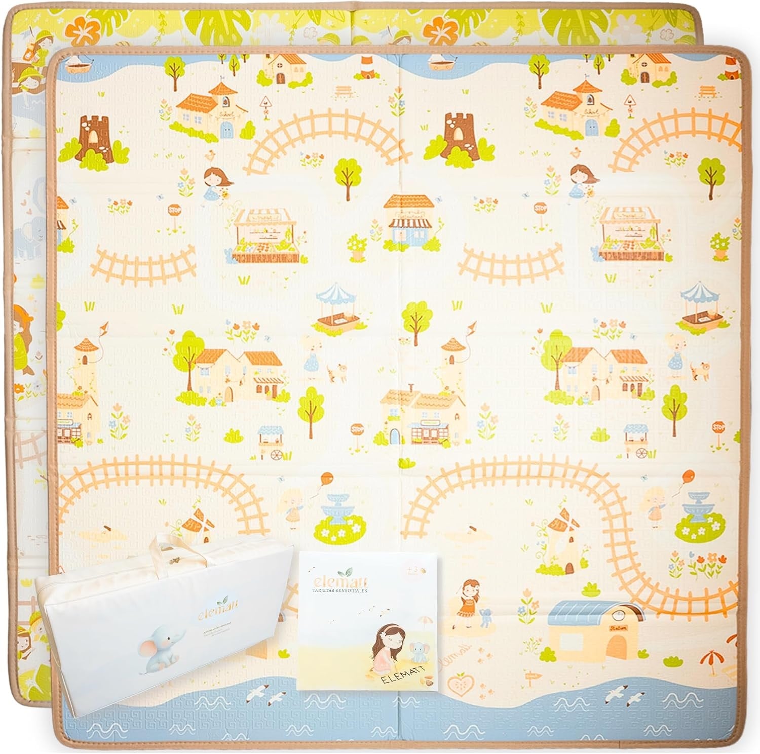 Tapis de jeu pliable XXL 180x200cm pour bébé - Jusqu'à -28%