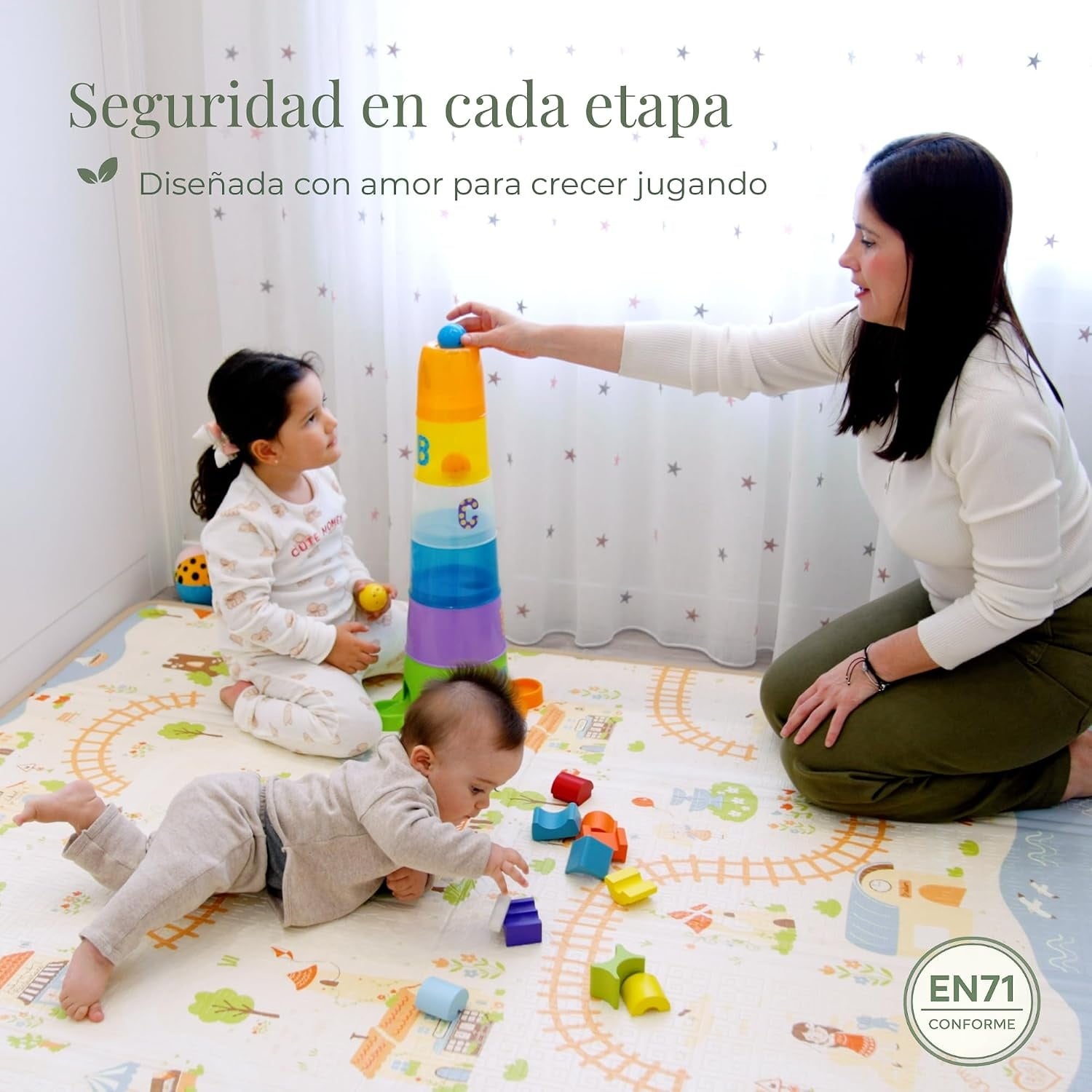 Tapis de jeu pliable XXL 180x200cm pour bébé - Jusqu'à -28%