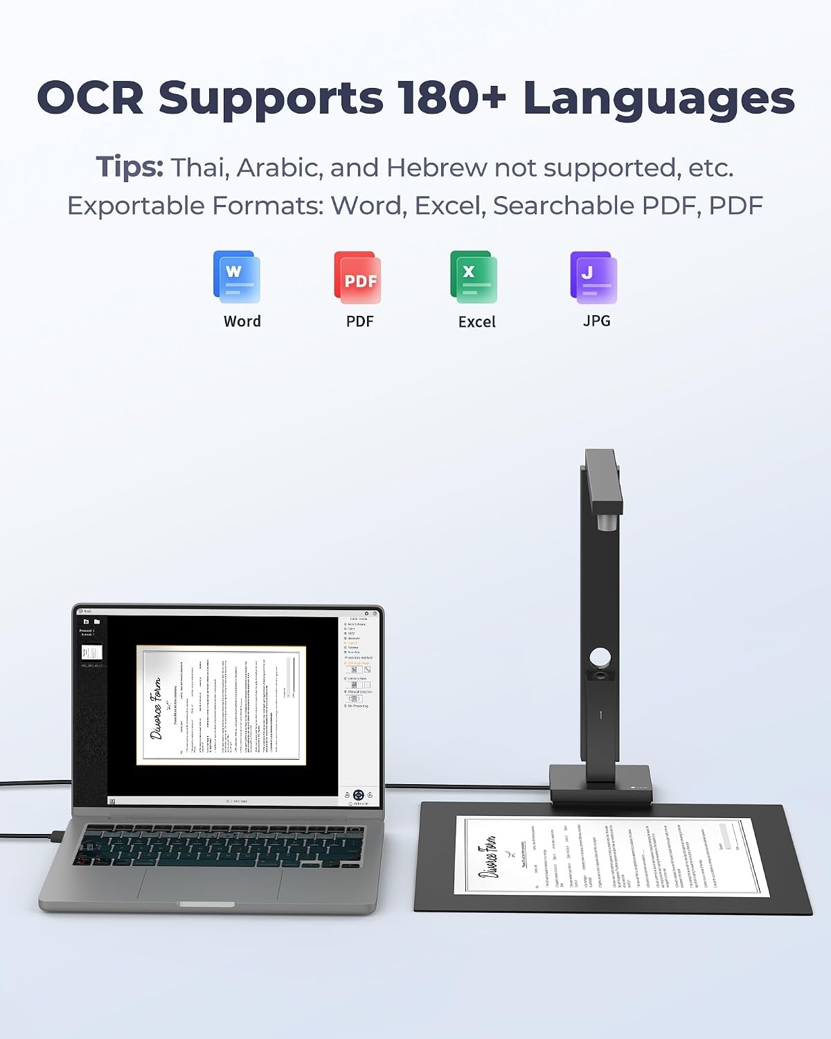 Scanner de documents portable A4 12 MP - Jusqu'à 34 % de remise