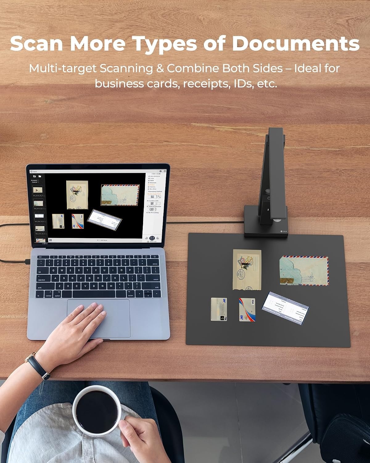 Scanner de documents portable A4 12 MP - Jusqu'à 34 % de remise