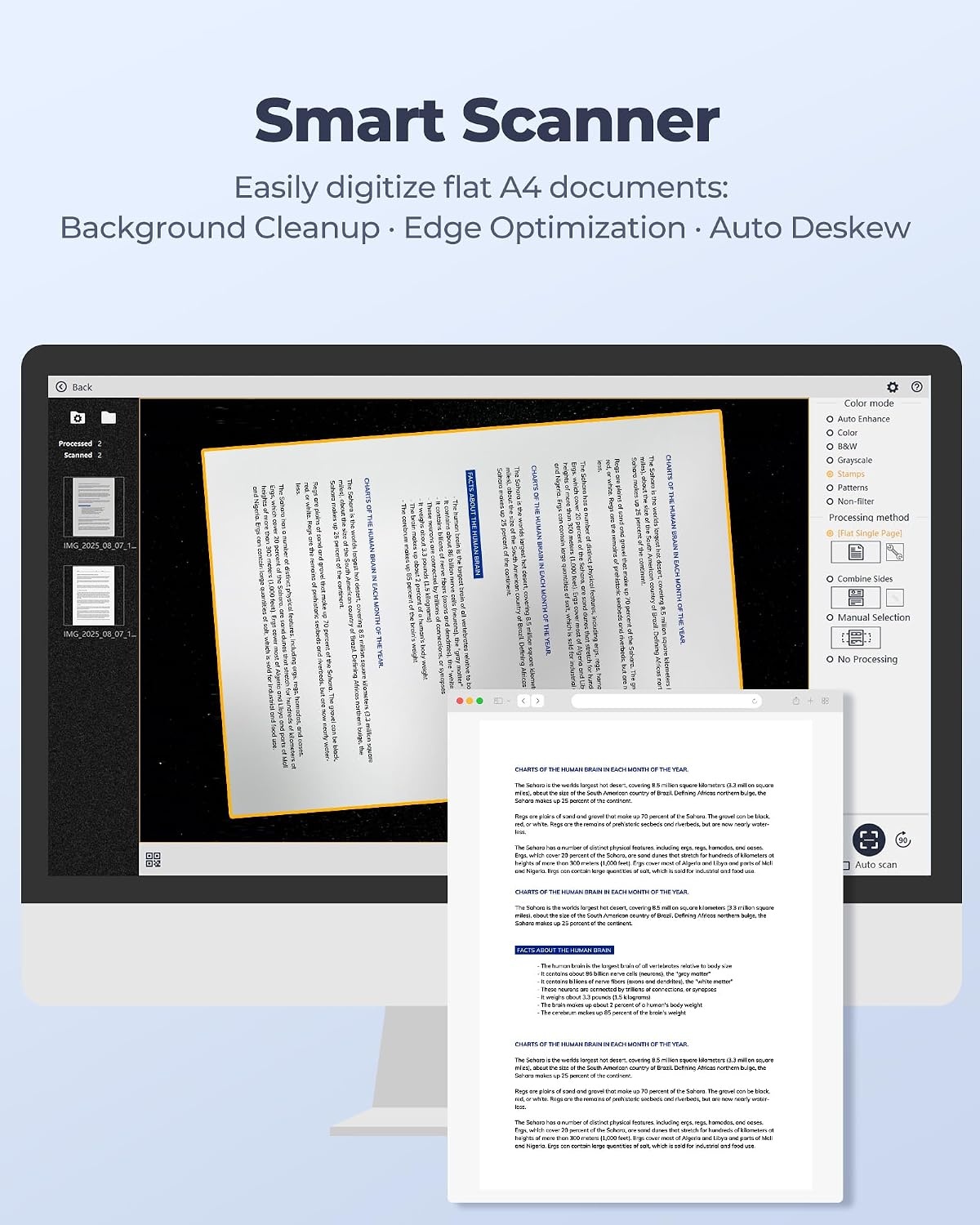 Scanner de documents portable A4 12 MP - Jusqu'à 34 % de remise