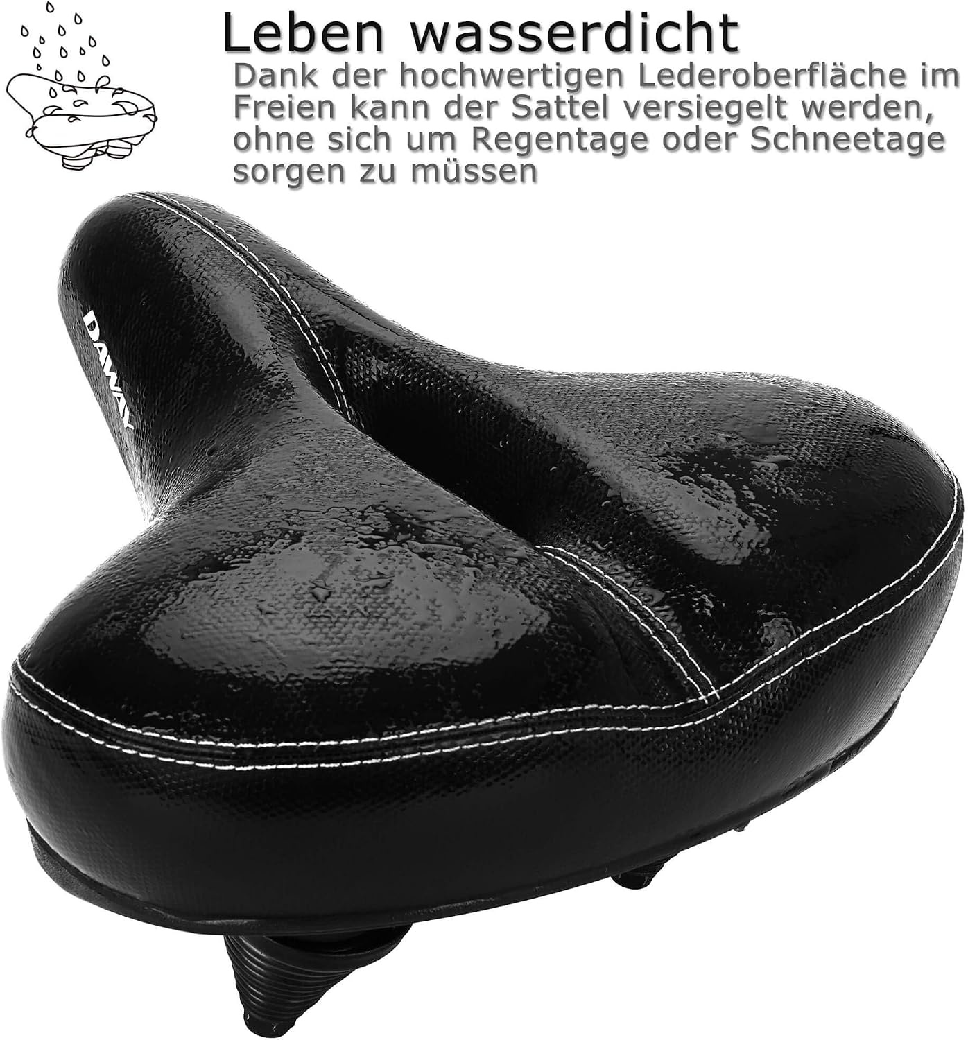 Selle de vélo confort extra large - Mousse à mémoire de forme - Jusqu'à -28%