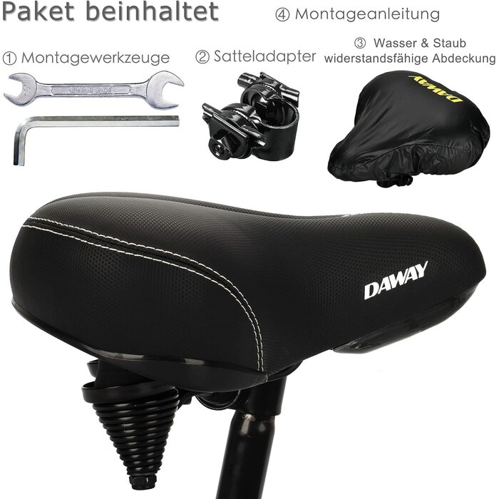 Selle de vélo confort extra large - Mousse à mémoire de forme - Jusqu'à -28%