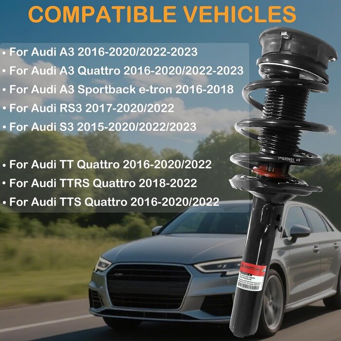 Amortisseurs magnétiques avant Audi A3, S3, RS3, TT, TTS - Jusqu'à -34%